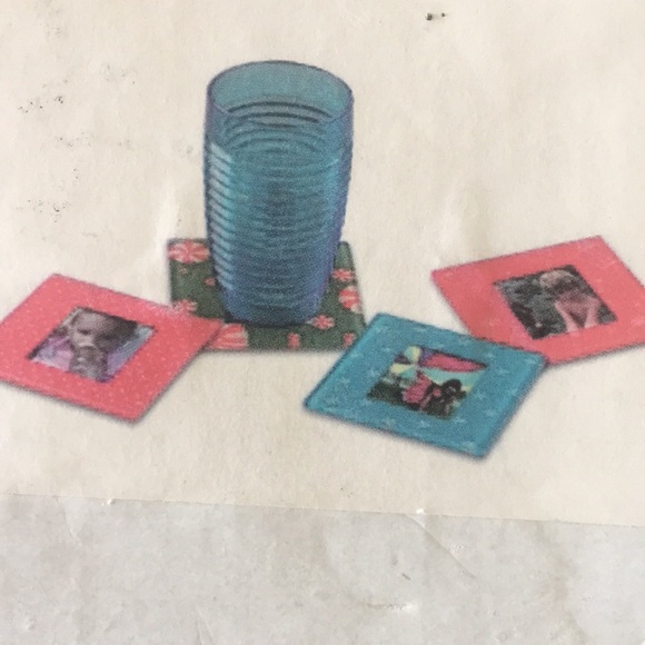 🔥NWT🔥 Set of 4 Photo Frame Coasters New - Picture 6 of 6